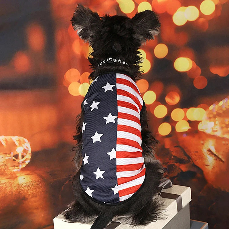 American Flag Patriotic Dog Bandana Scarf Set with Bow Tie