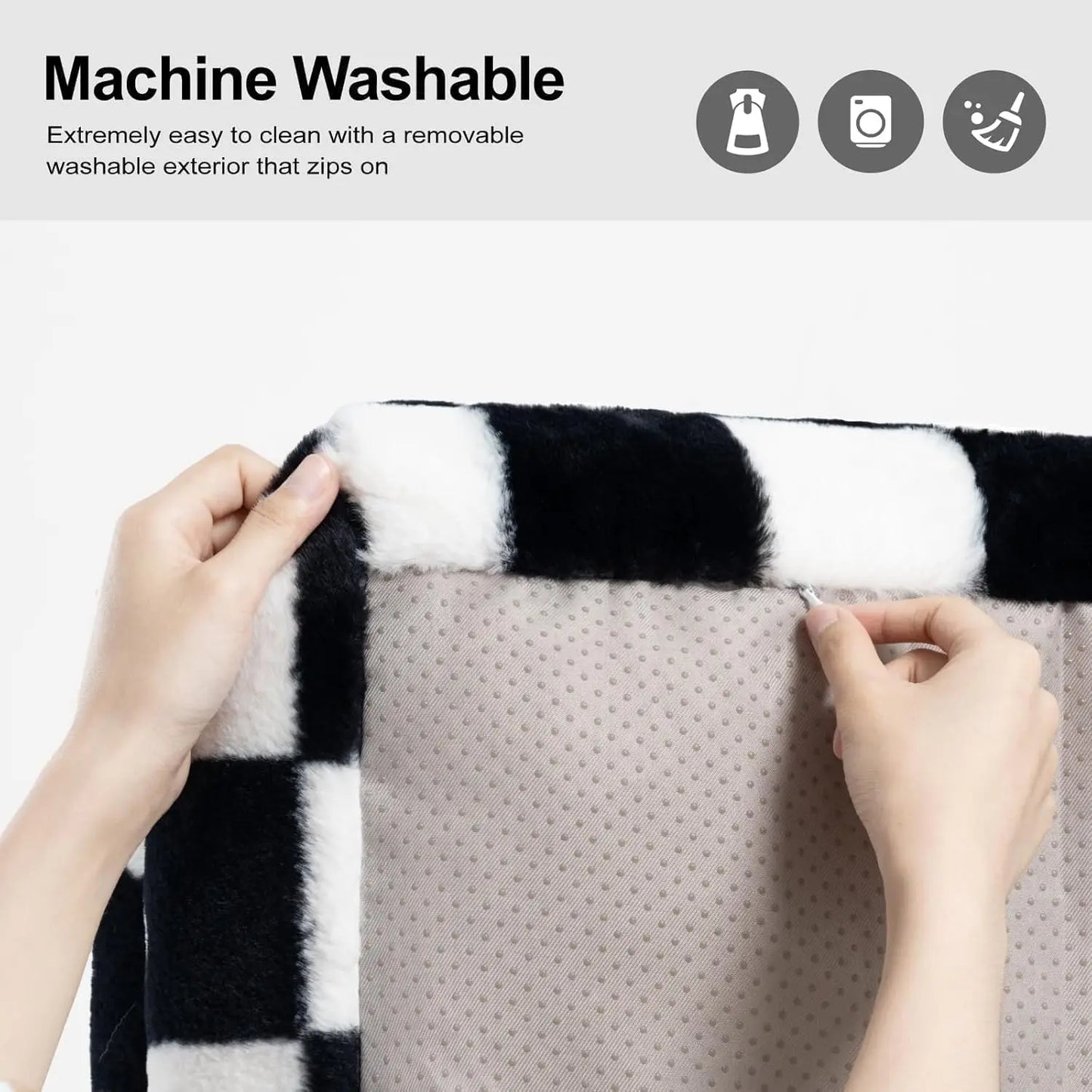 Mewoofun Pet Couch Bed 26×19×13 Inch Washable Cat Beds